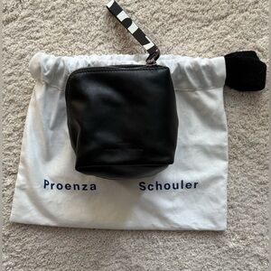 Proenza Schouler black leather purse